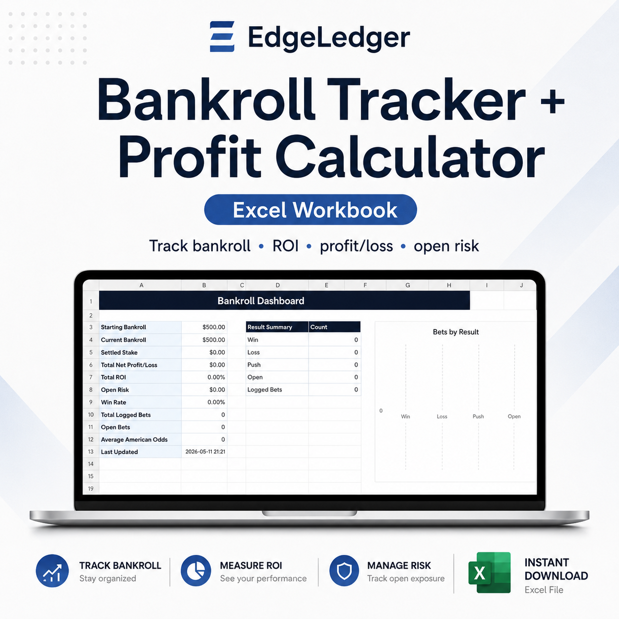 EdgeLedger Bankroll Tracker + Profit Calculator